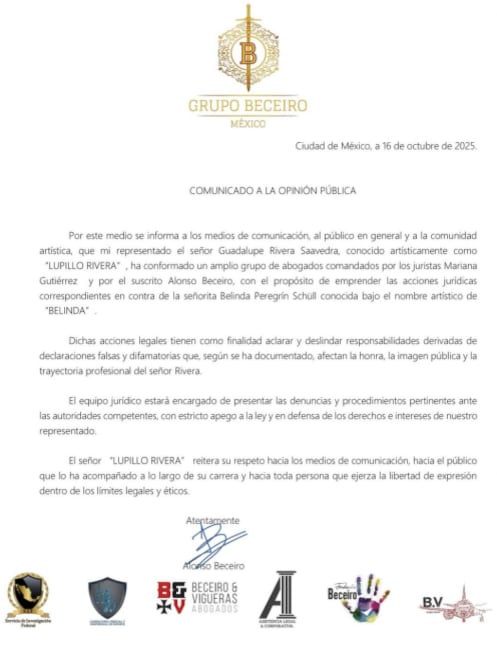 Lupillo Rivera contrademanda a Belinda