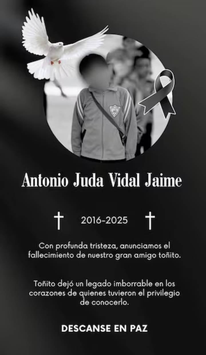 Esquela de Toñito