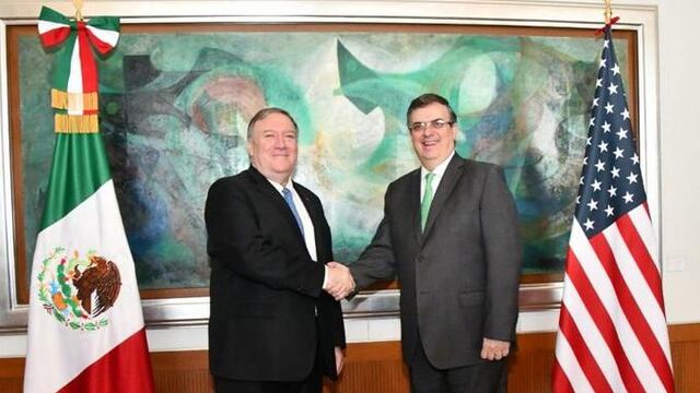 Mike Pompeo y Marcelo Ebrard