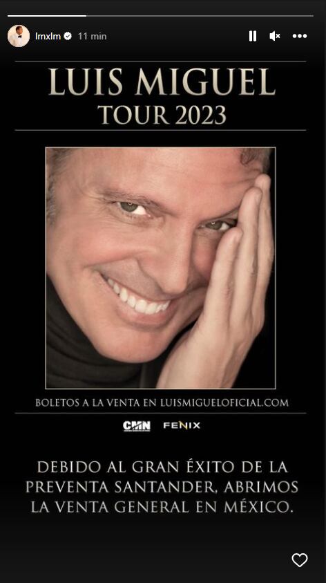 Conciertos de Luis Miguel en México adelantan su venta general