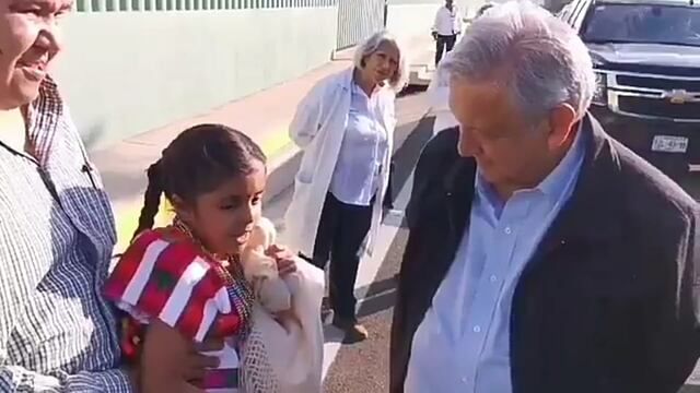 AMLO en visita a Oaxaca.