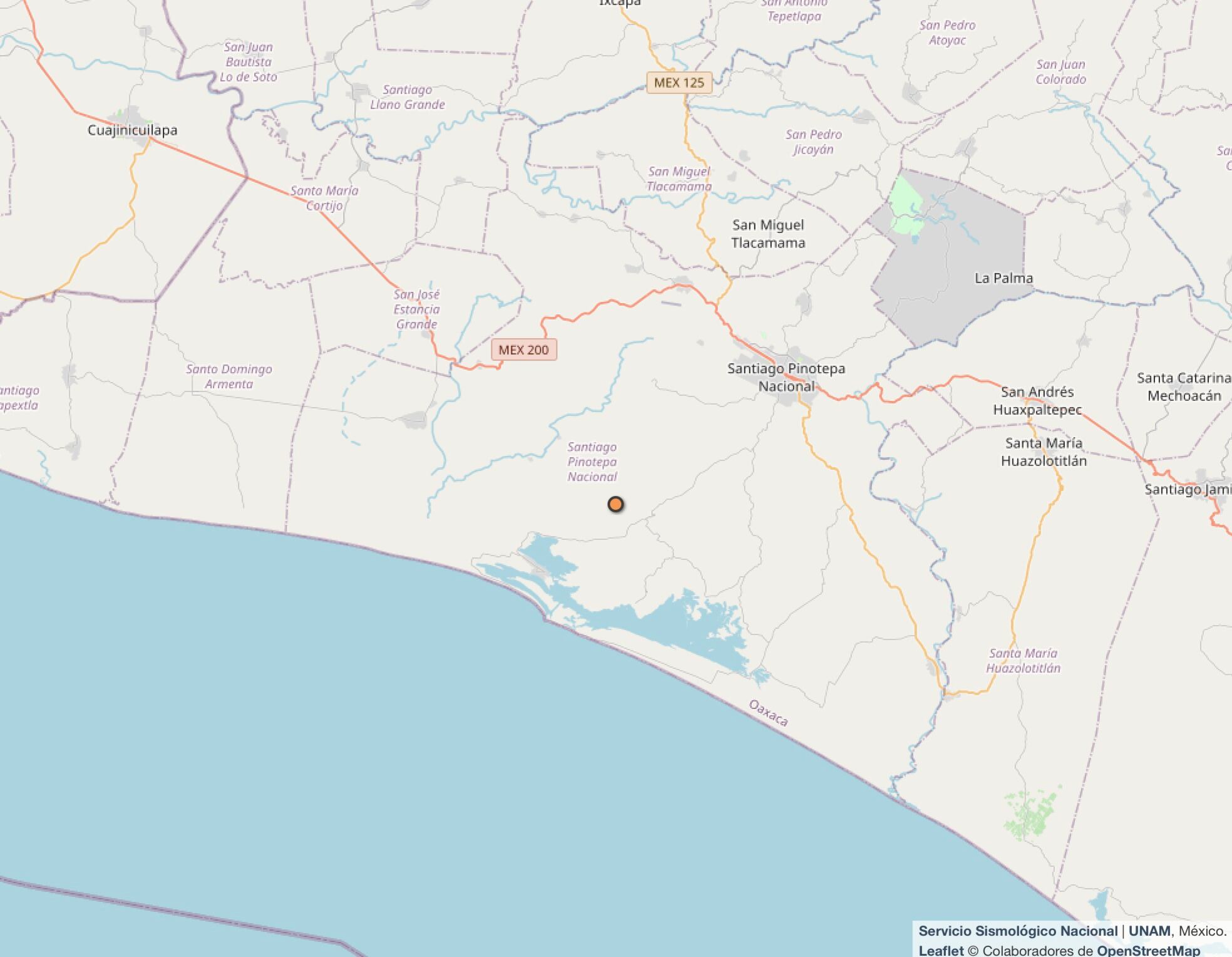 Sismo magnitud 4.7 en Oaxaca
