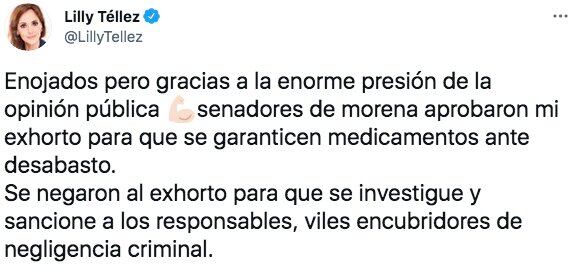 Tuit de Lilly Téllez