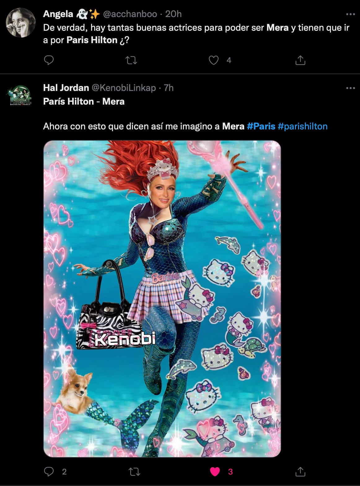 Paris Hilton como ‘Mera’ en Aquaman 2 no convence; fans querían a Emilia Clarke