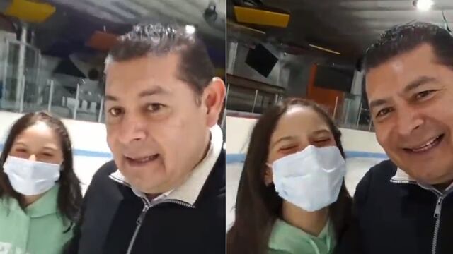 Alejandro Armenta y su hija