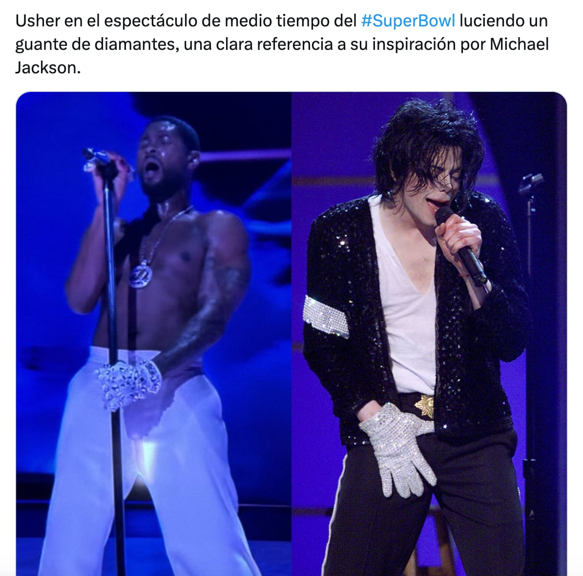 Meme de Usher en el show de medio tiempo del Super Bowl 2024