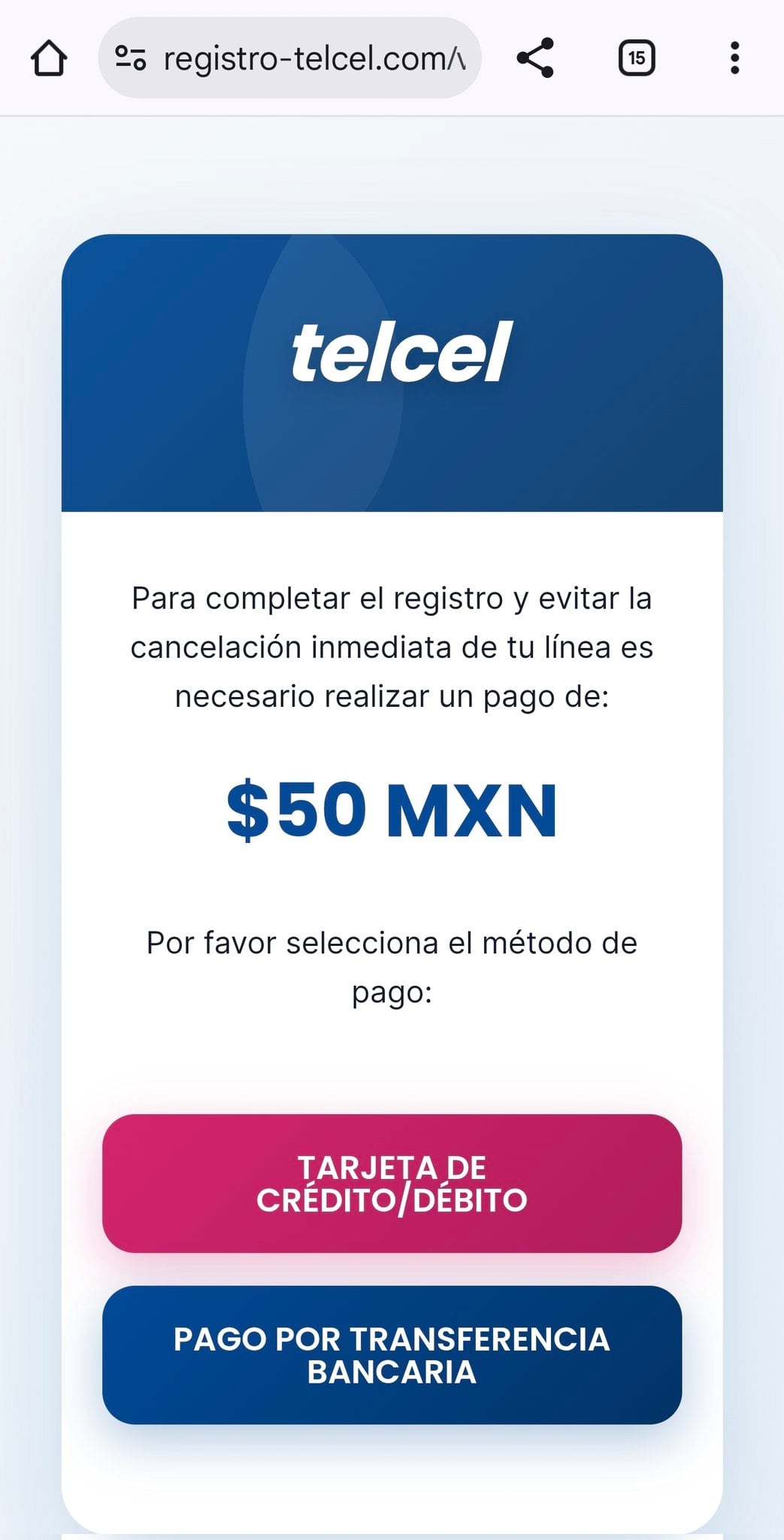Surgen sitios falsos durante el registro líneas telefónicas emulando portal de Telcel