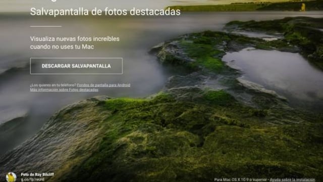 Google integra salvapantallas de fotos destacadas en Mac