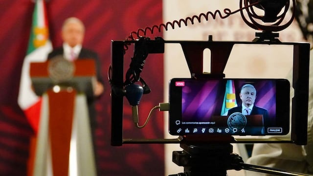 Andrés Manuel López Obrador, presidente de México durante conferencia de prensa en Palacio Nacional