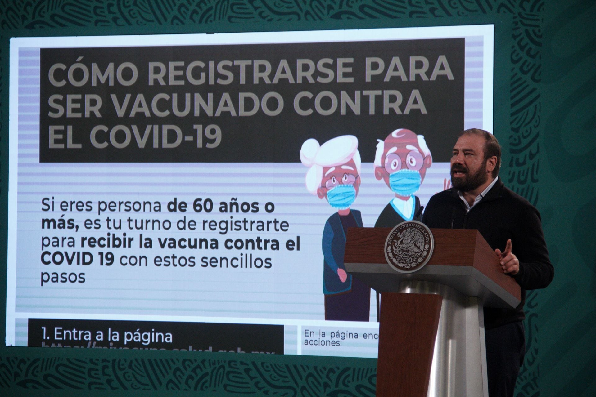 Plataforma para adultos mayores en la mañanera