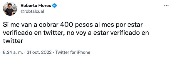 Tuiteros mexicanos no quieren pagar para seguir verificados