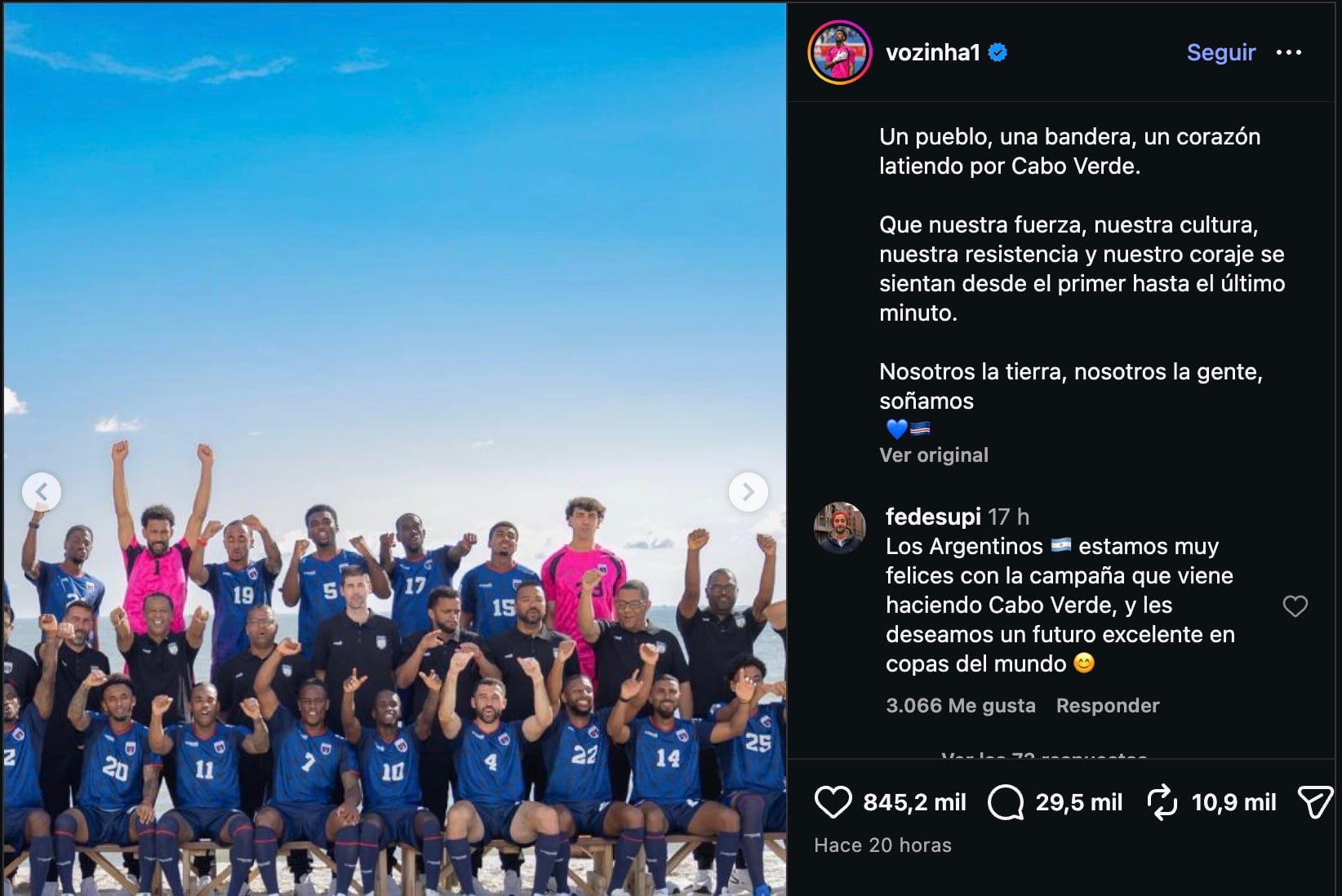 “Seremos todo un pueblo” , asegura Vozinha previo al partido contra Argentina