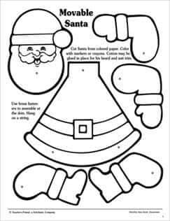 Santa Claus para colorear y armar: 6 plantillas bonitas para imprimir en Navidad