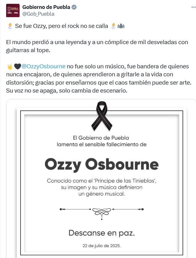 Muerte de Ozzy Osbourne