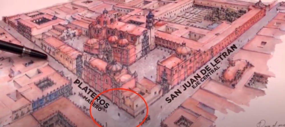 Plano del convento de San Francisco