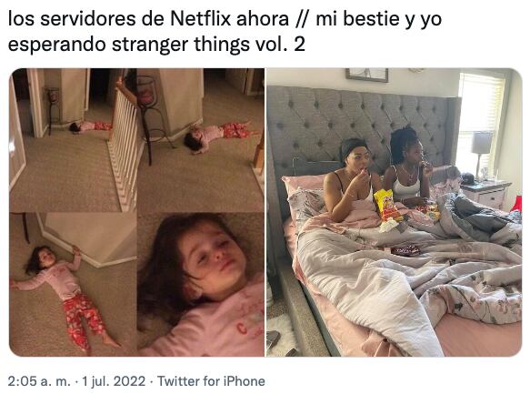 Memes sobre que Netflix se cae ante estreno de Stranger Things 4 Vol. 2