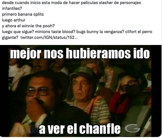 memes de 'Winnie the Pooh: Blood and Honey'