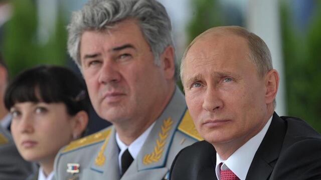 Viktor Bóndarev y Vladimir Putin