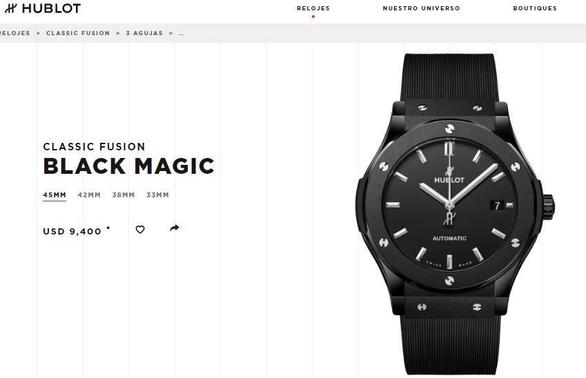Reloj Hublot de Samuel García