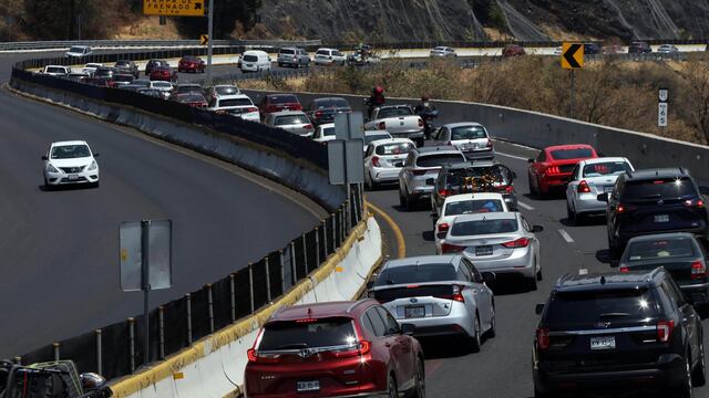Cierre de tramo de la autopista México-Cuernavaca