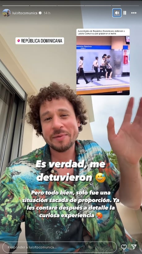 Luisito Comunica habla sobre su detención en República Dominicana.