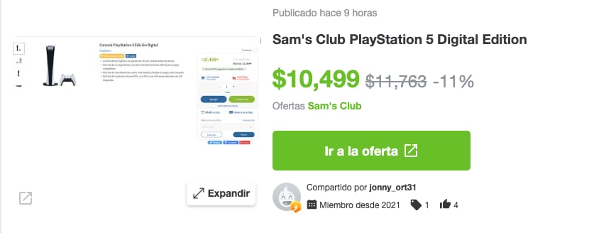 Oferta Playstation 5