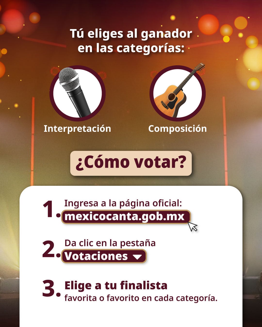 Votación para la final de México Canta.