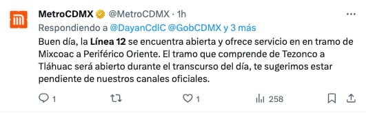 Ni en el Metro CDMX dan hora para la apertura de la Línea 12