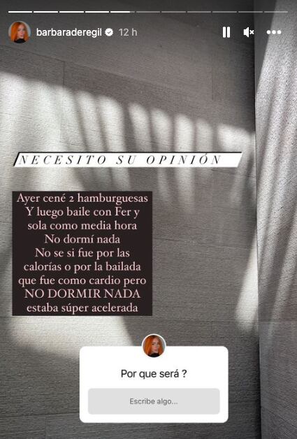 "No dormí nada": Bárbara de Regil