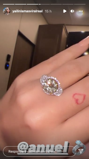 Anuel AA y Yailin La Más Viral se comprometen con flamante anillo