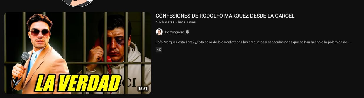 Dominguero y el video de la presunta llamada con el "Fofo" Márquez