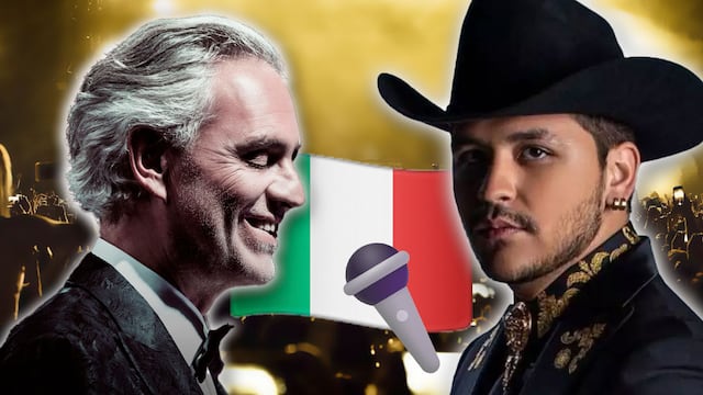 Christian Nodal cantando con Andrea Bocelli en Italia calló hasta a los haters