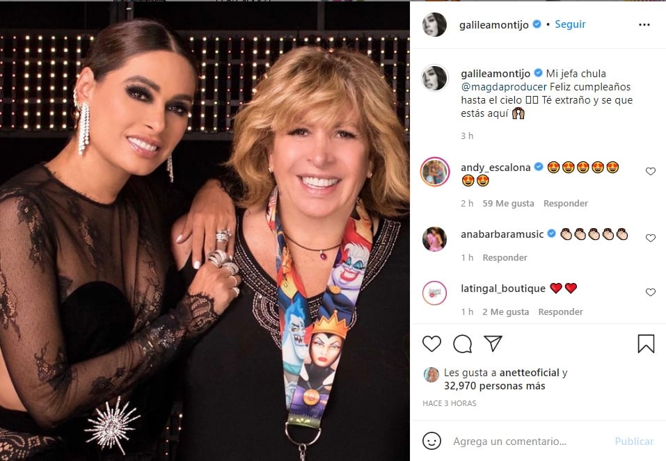 Galilea Montijo recuerda a Magda Rodríguez por su cumpleaños