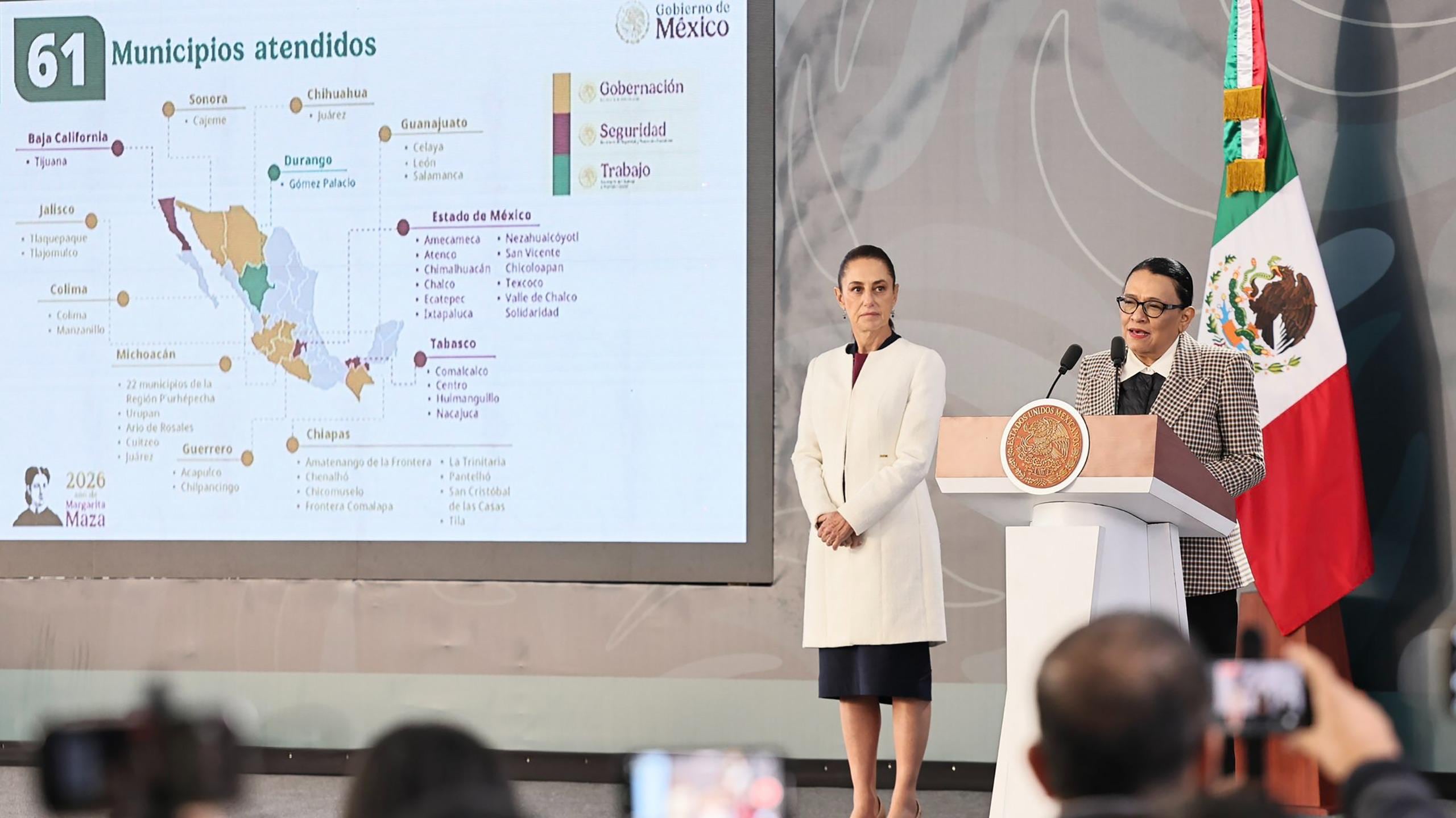 Rosa Icela Rodríguez reporta más de 3 millones de beneficiados con la Estrategia de Atención a las Causas