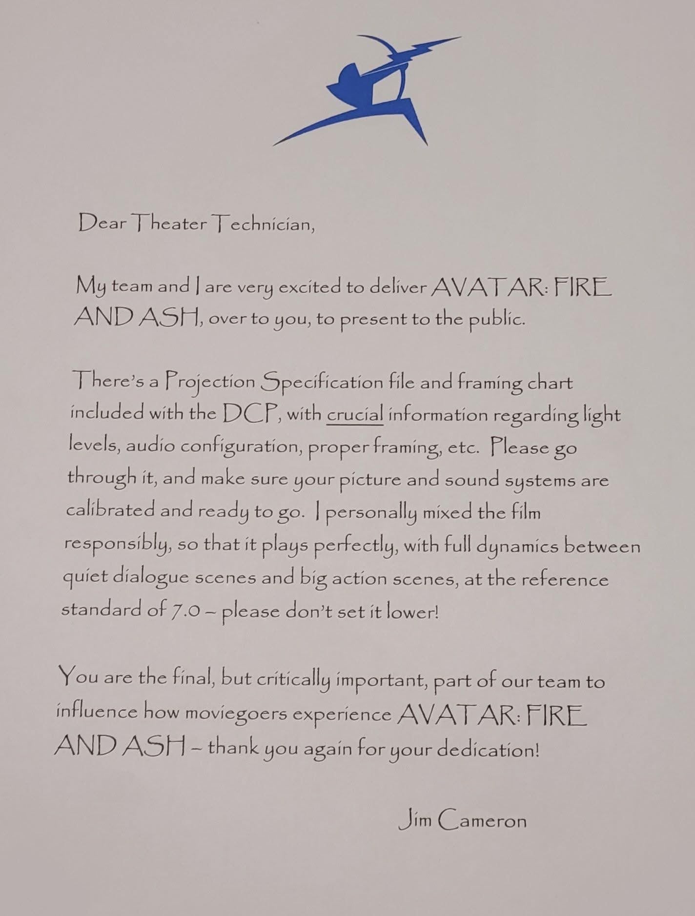 Comunicado James Cameron sobre Avatar: Fuego y Ceniza en cines