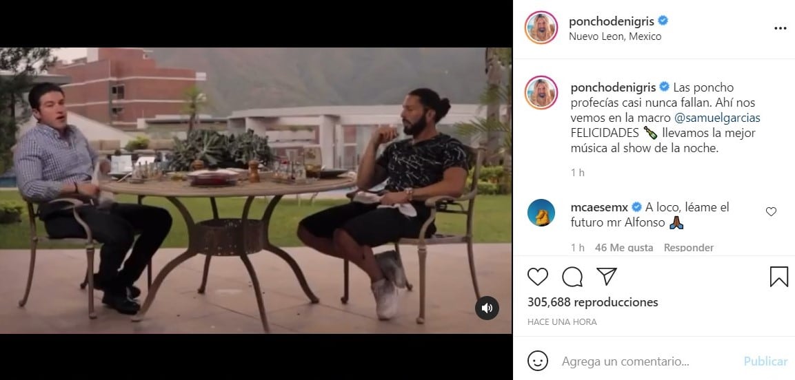 Publicación de Instagram - Poncho de Nigris