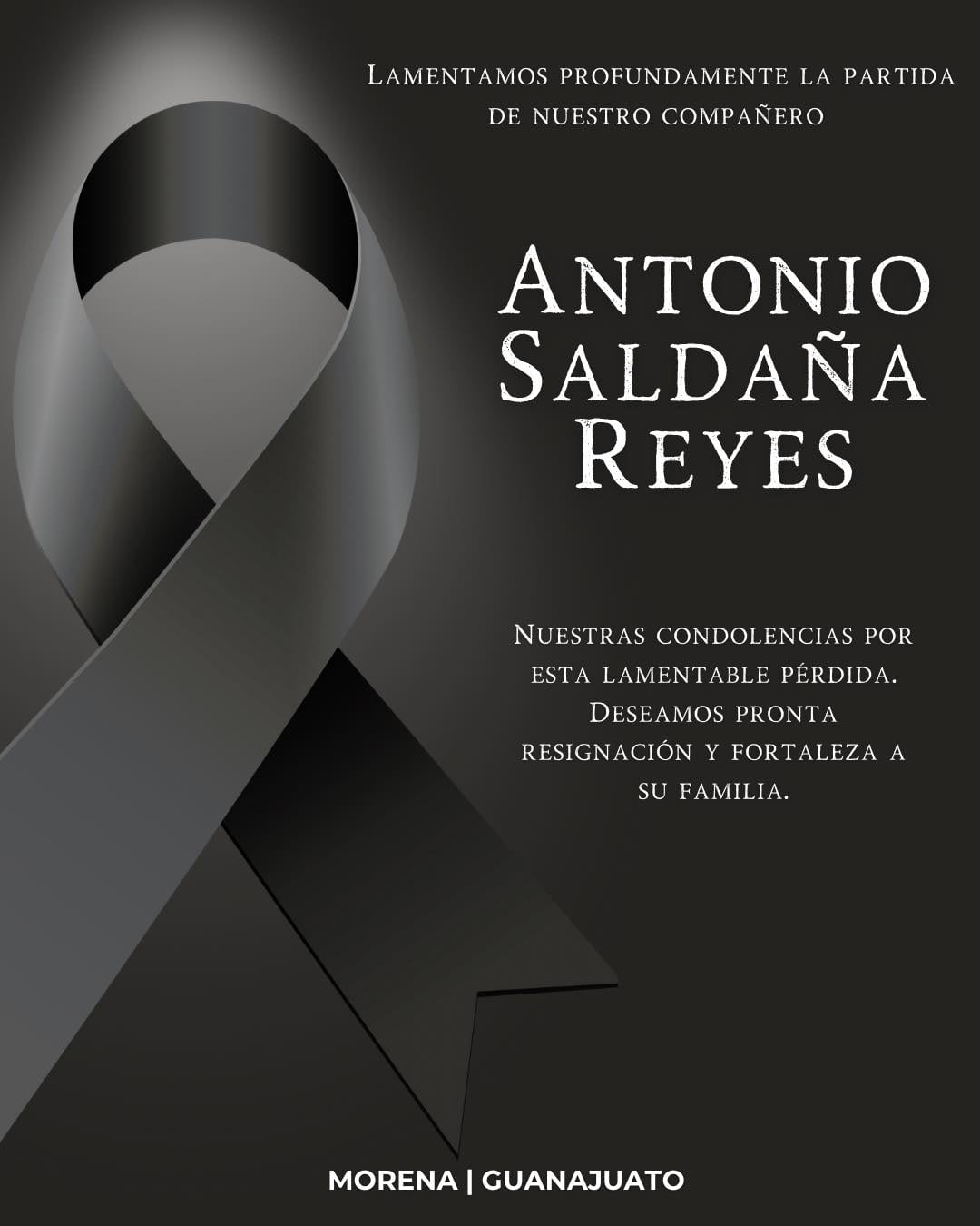 Morena Guanajuato exige justicia por asesinato de Antonio Saldaña Reyes