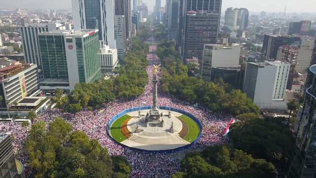 Ángel de la independencia, marcha en defensa del INE