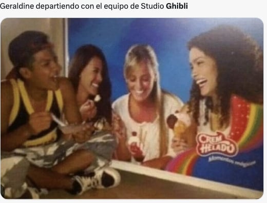 Memes de Geraldine Fernández quien mintió sobre trabajar en Studio Ghibli
