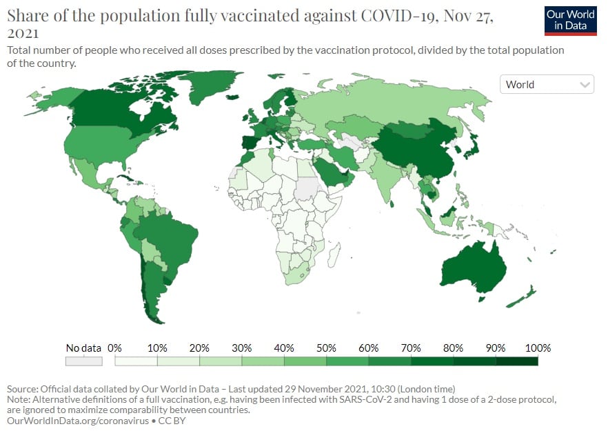 Vacunación en el mundo