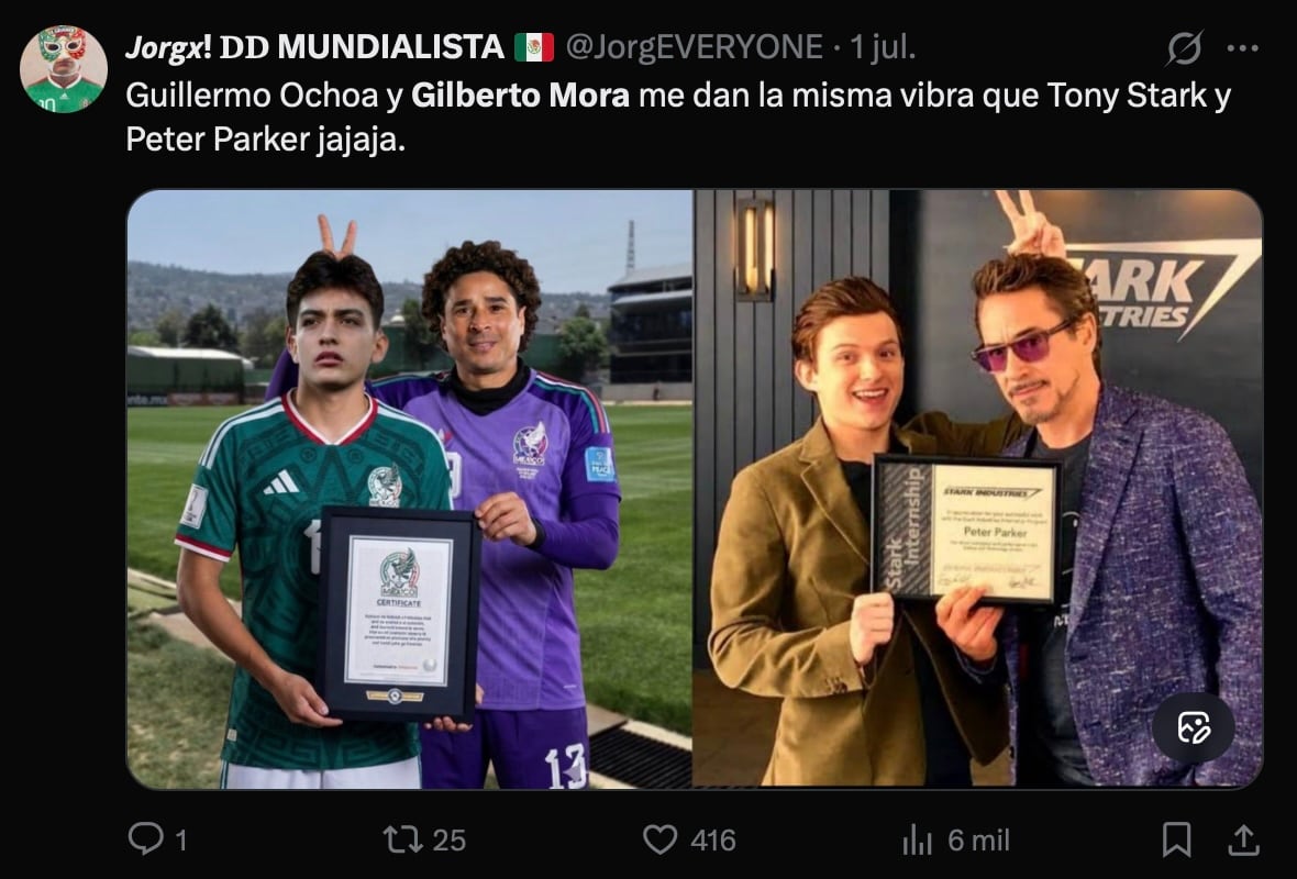 Los mejores memes que dejó la edad de Gilberto Mora en el Mundial 2026