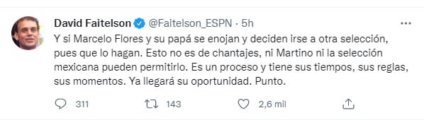 David Faitelson sobre Marcelo Flores