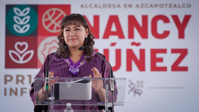 La alcaldesa Nancy Núñez rinde su primer informe de gobierno.
