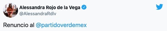 Tuit de Alessandra Rojo de la Vega
