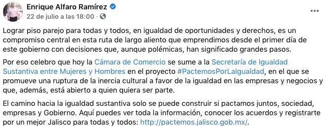 Publicación de Enrique Alfaro