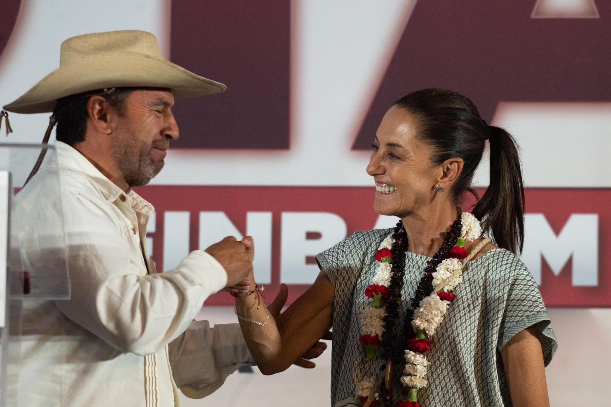 Raymundo Vázquez Conchas y Claudia Sheinbaum