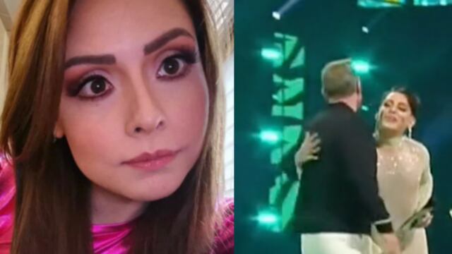 Maryfer Centeno / Kunno trata de saludar de beso a David Guetta