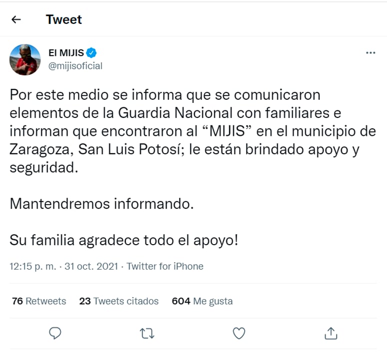 Aparece El Mijis