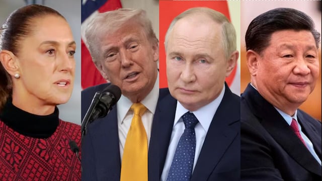 Claudia Sheinbaum, Donald Trump, Vladimir Putin, Xi Jinping
