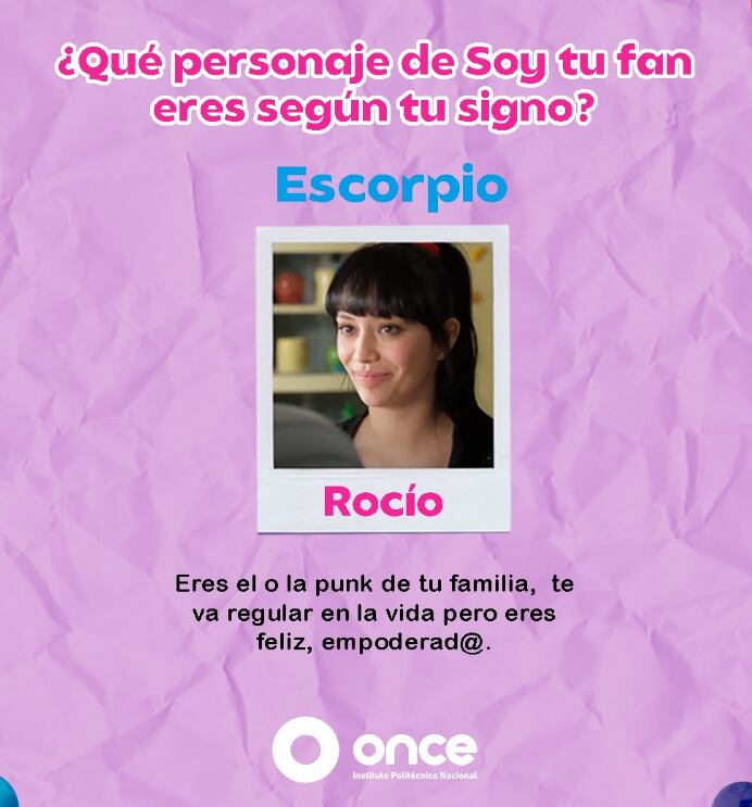 Personaje de 'Soy tu fan' según signo zodiacal